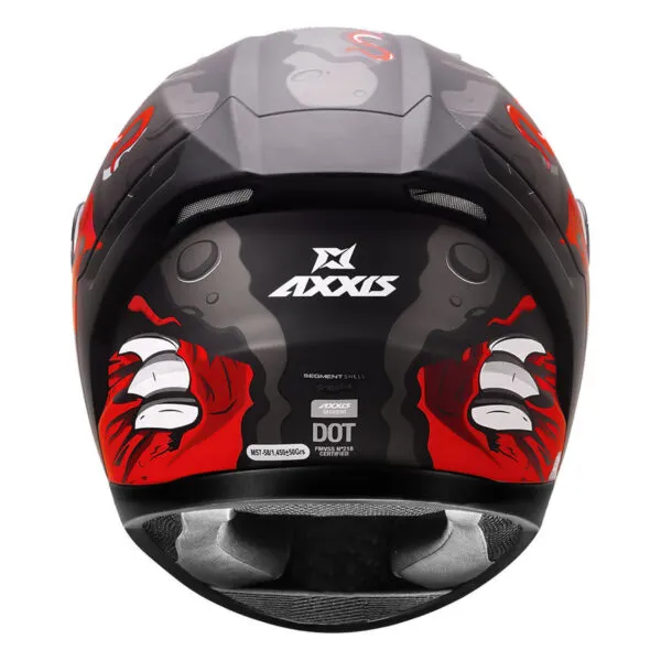 AXXIS 117D Seg Dot Scratch B2 Matt Grey Full Face Helmet