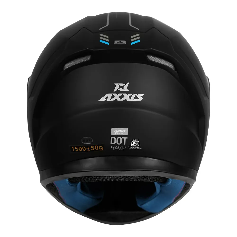 AXXIS 117D Seg Dot Solid A1 Matt Black Full Face Helmet
