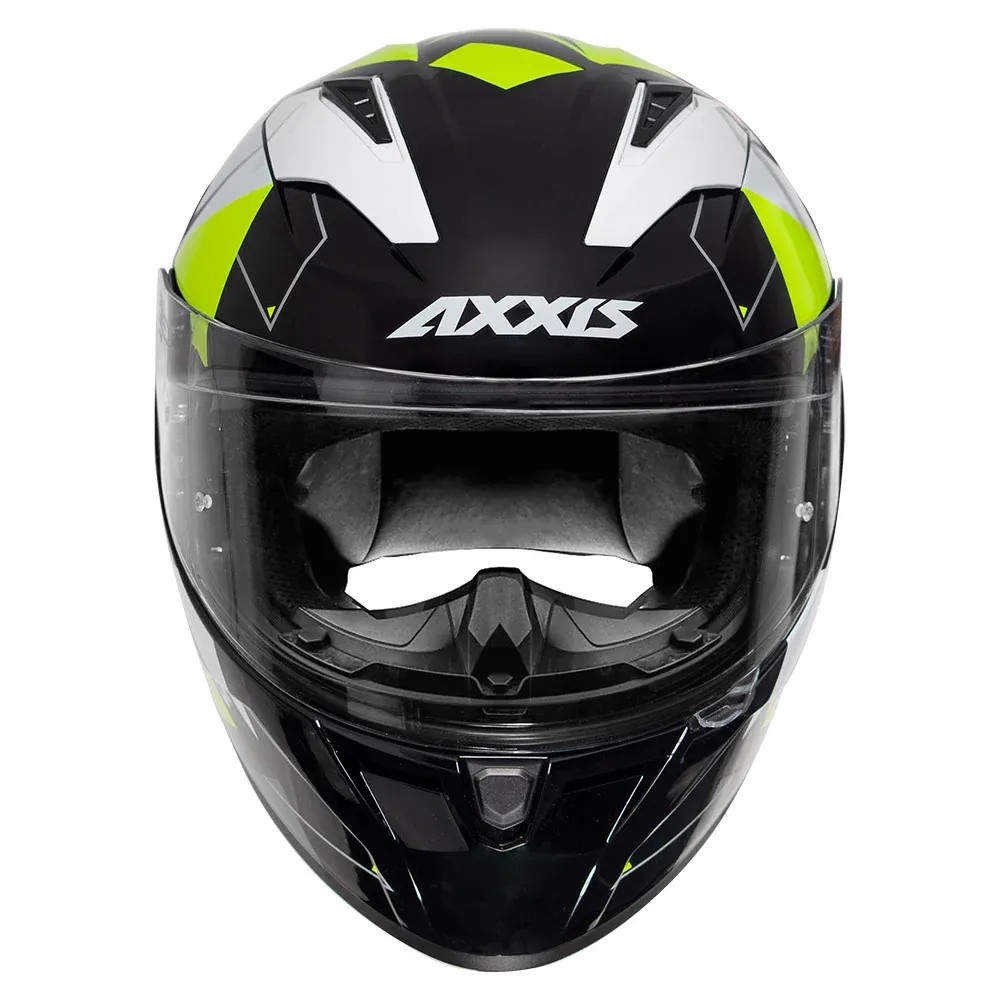 AXXIS 117D Seg Dot Switch B3 Gloss Fluo Yellow Full Face Helmet