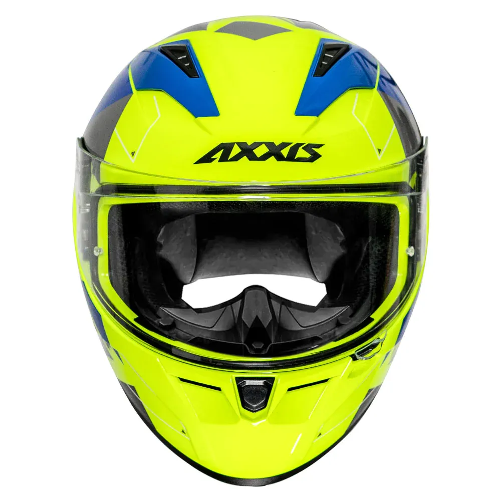 AXXIS 117D Seg Dot Switch E3 Gloss Fluo Yellow Full Face Helmet