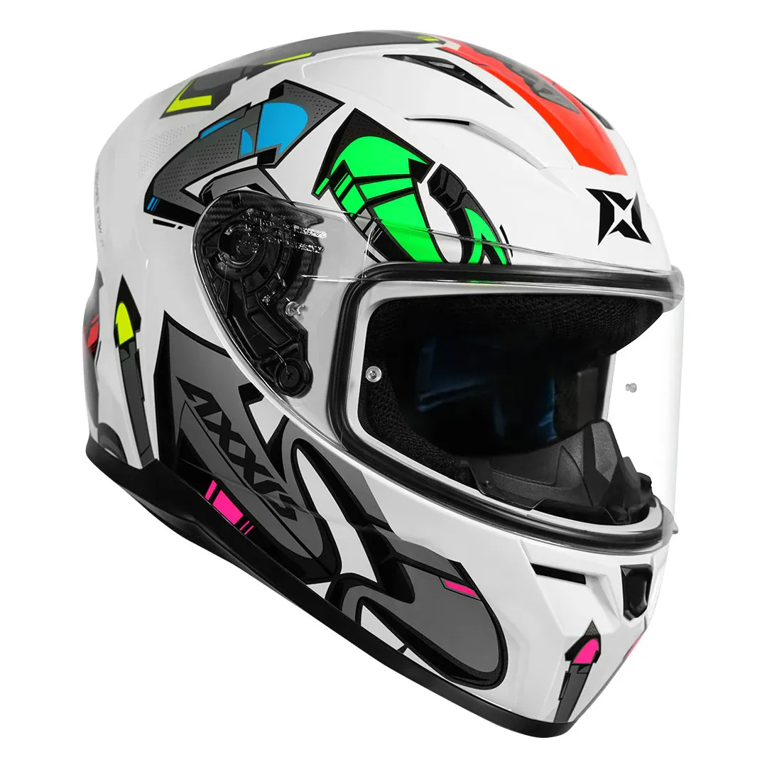 AXXIS 117D Segment Dot Arrows A2 Gloss Grey Full Face Helmet