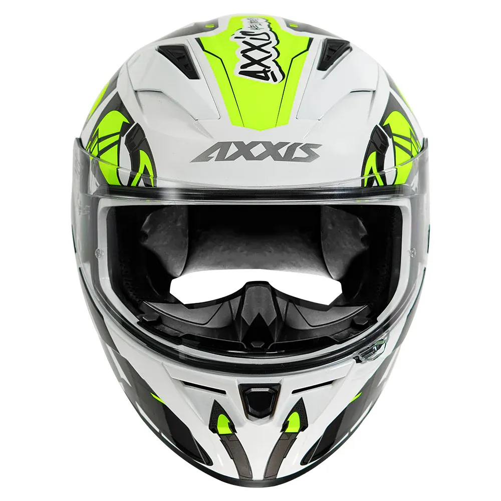 AXXIS 117D Segment Dot Arrows A3 Gloss Yellow Full Face Helmet