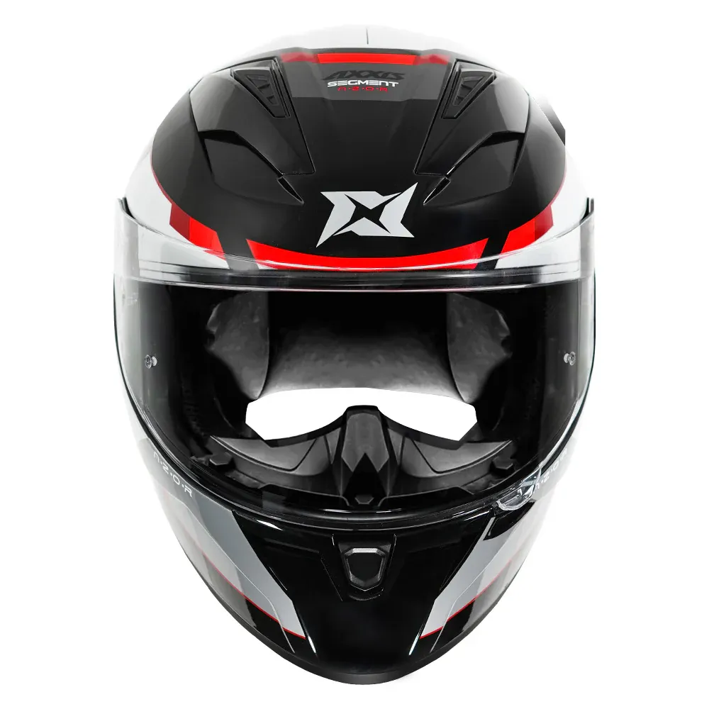 AXXIS 117D Segment Dot Azor B2 Gloss Black Red Full Face Helmet