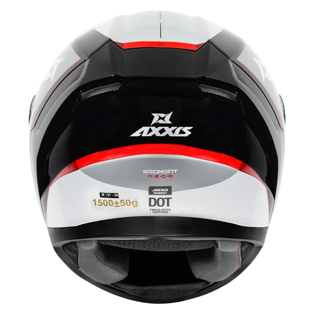 AXXIS 117D Segment Dot Azor B2 Gloss Black Red Full Face Helmet