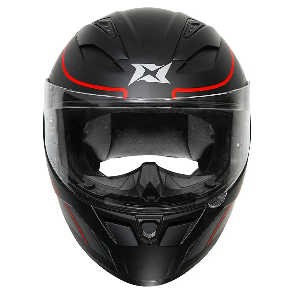 AXXIS 117D Segment Dot Neyva B5 Matt Black Red Full Face Helmet