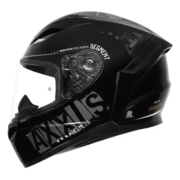 AXXIS 117D Segment Dot Nyc B0 Black Grey Full Face Helmet