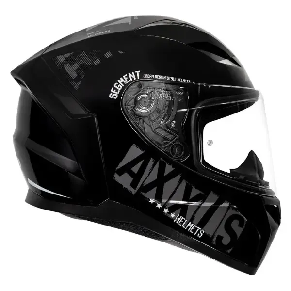 AXXIS 117D Segment Dot Nyc B0 Black Grey Full Face Helmet