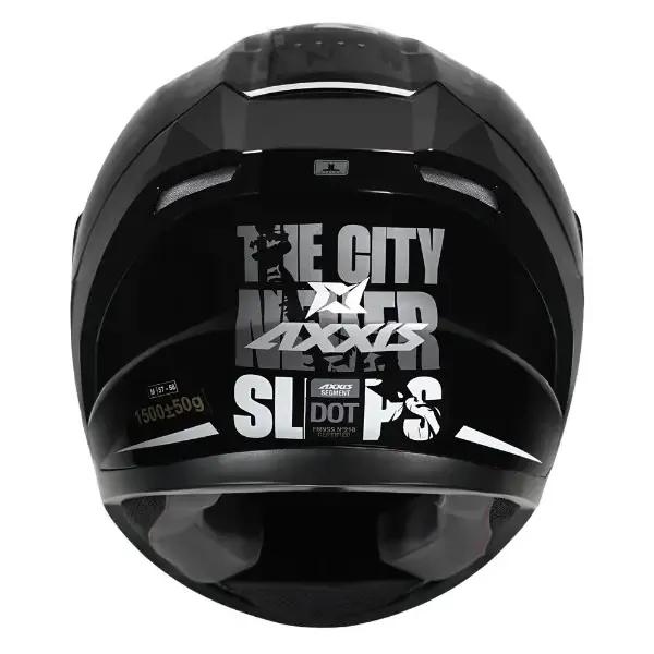 AXXIS 117D Segment Dot Nyc B0 Black Grey Full Face Helmet