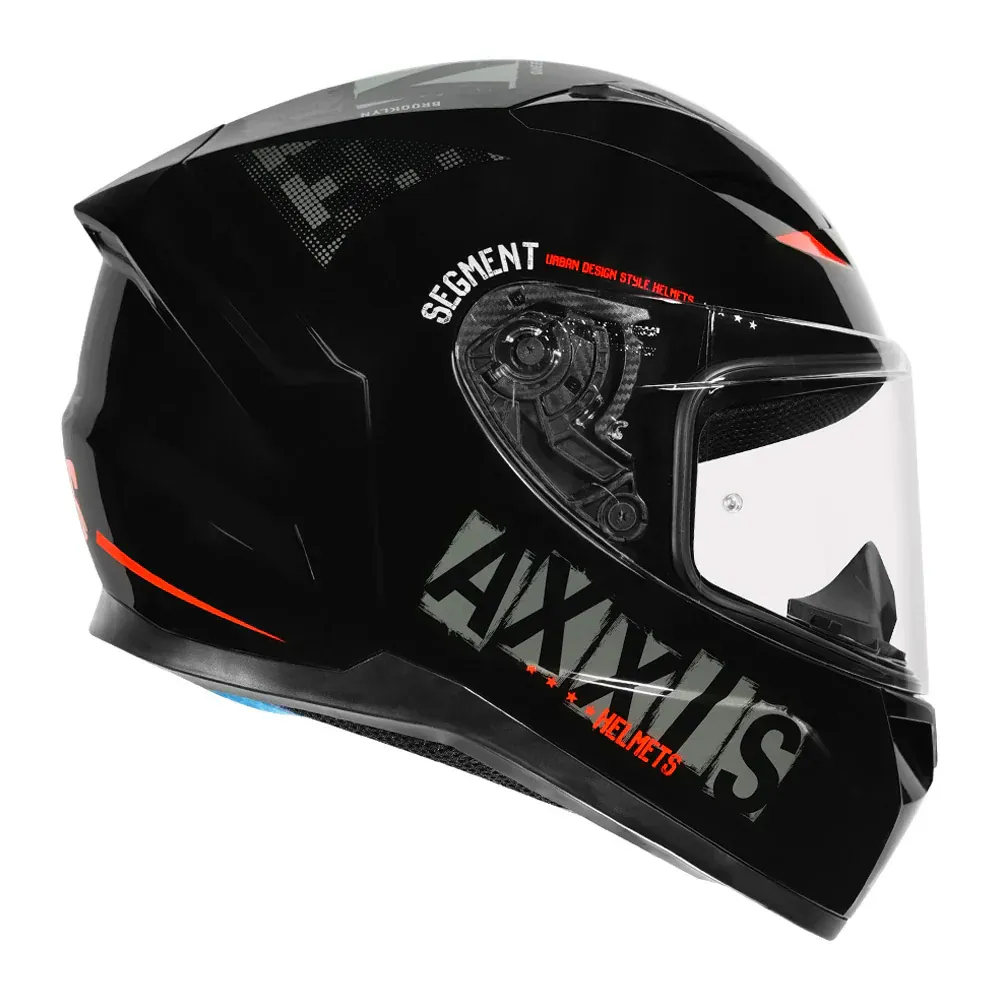 AXXIS 117D Segment Dot Nyc B5 Black Red Full Face Helmet