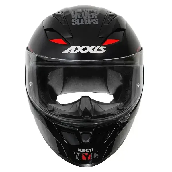 AXXIS 117D Segment Dot Nyc B5 Black Red Full Face Helmet