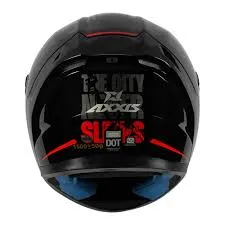 AXXIS 117D Segment Dot Nyc B5 Black Red Full Face Helmet
