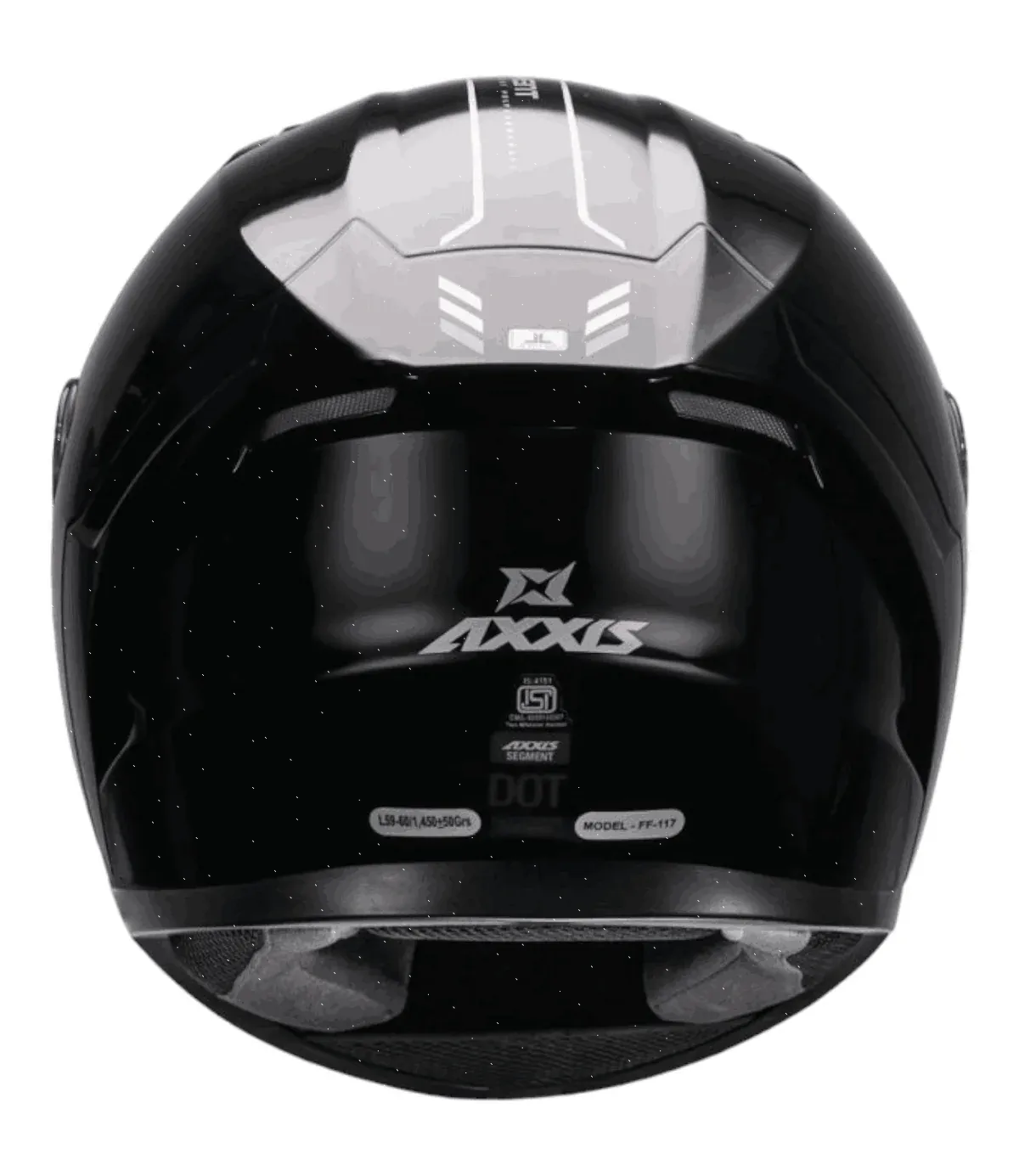AXXIS 117D Seg Dot Solid A1 Gloss Black Full Face Helmet