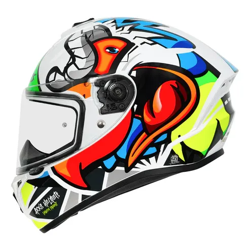 AXXIS Draken S Parrot A0 Gloss White Full Face Helmet