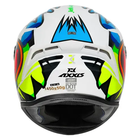 AXXIS Draken S Parrot A0 Gloss White Full Face Helmet