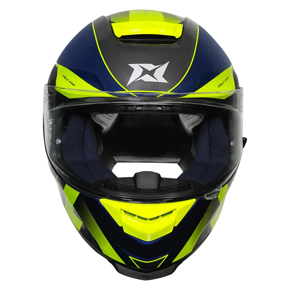AXXIS Eagle Sv Snap C5 Gloss Neon Yellow Full Face Helmet