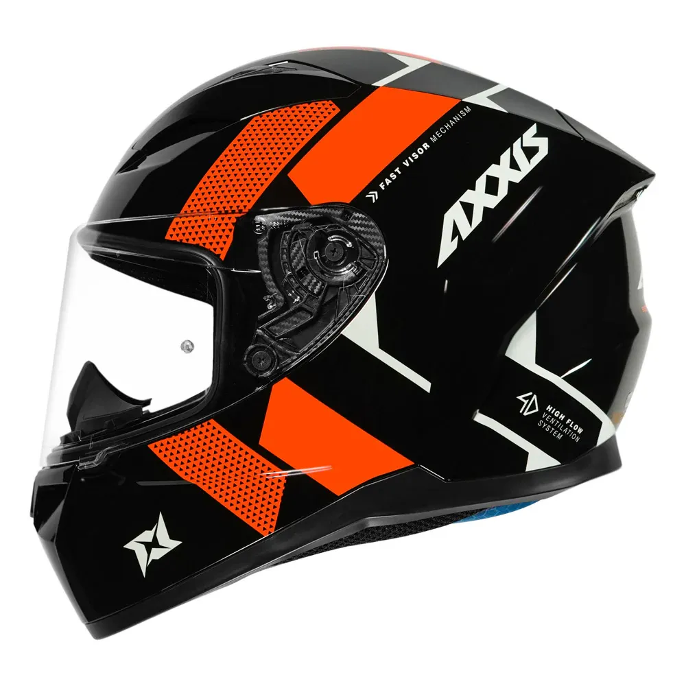 AXXIS F117B Segment Squame A14 Flourgloss Full Face Helmet