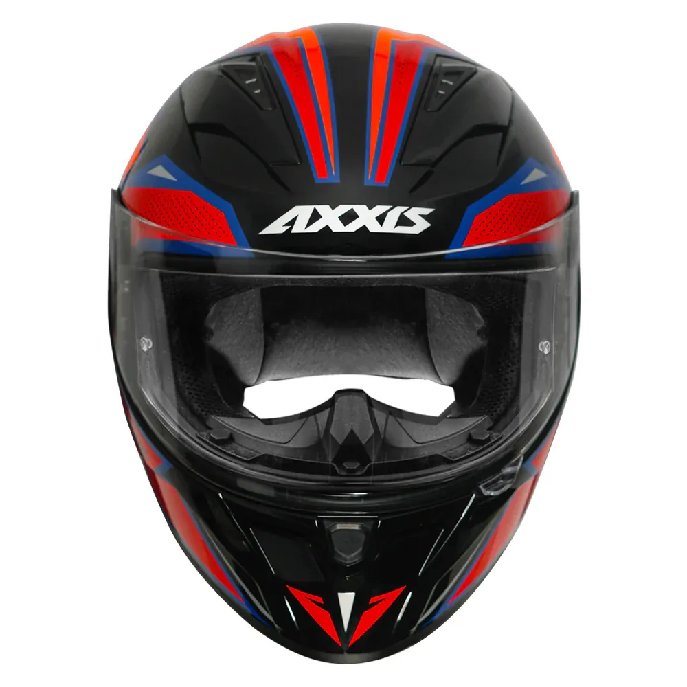 AXXIS Ff117D Segment Dot Mad B5 Gloss Red Full Face Helmet