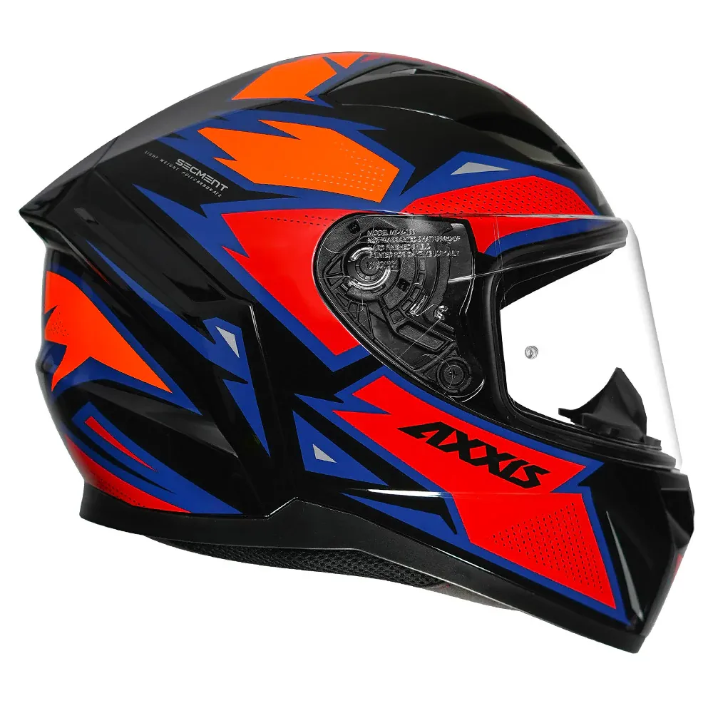 AXXIS Ff117D Segment Dot Mad B5 Gloss Red Full Face Helmet