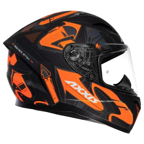 AXXIS Seg Dot Arrows B4 Matt Fluo Orange Full Face Helmet