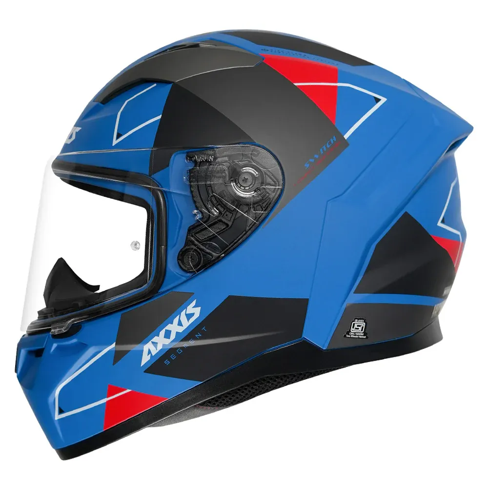 AXXIS Seg Switch D7 Mat Blue Red Full Face Helmet