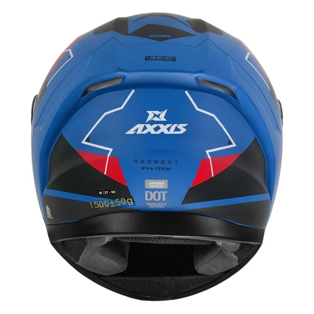 AXXIS Seg Switch D7 Mat Blue Red Full Face Helmet