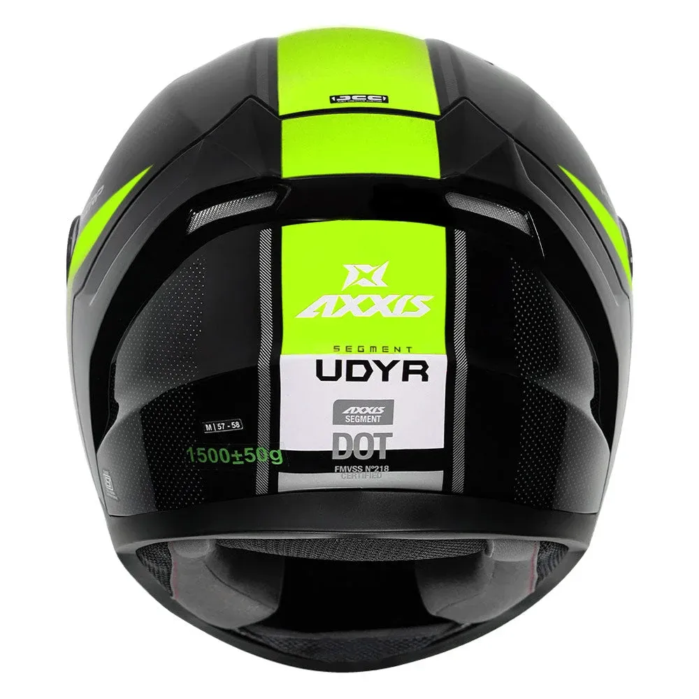 AXXIS Seg Udyr Gl Fluo Neon Full Face Helmet