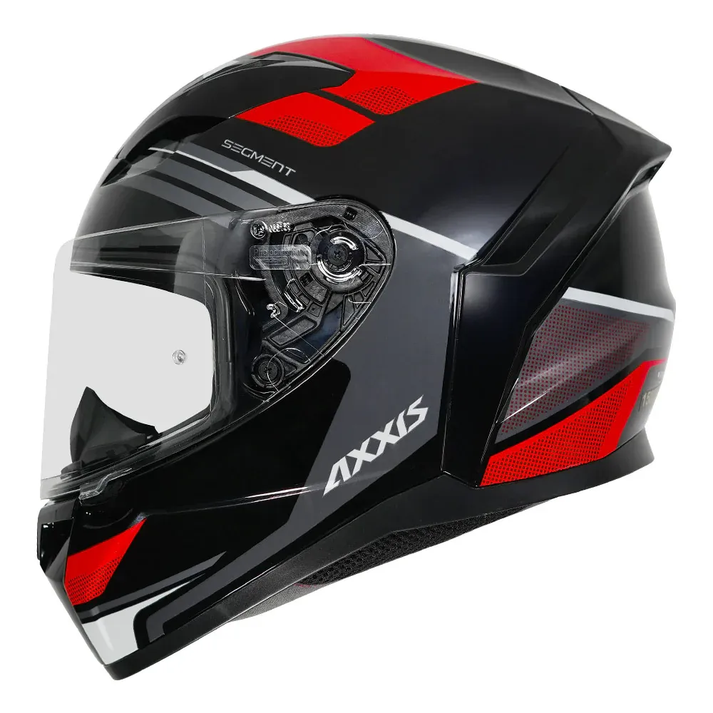 AXXIS Seg Visual B15 Gloss Red Full Face Helmet