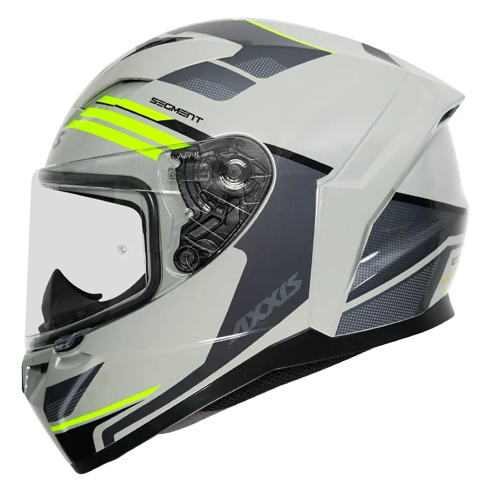 AXXIS Seg Visual C2 Gloss Grey Full Face Helmet