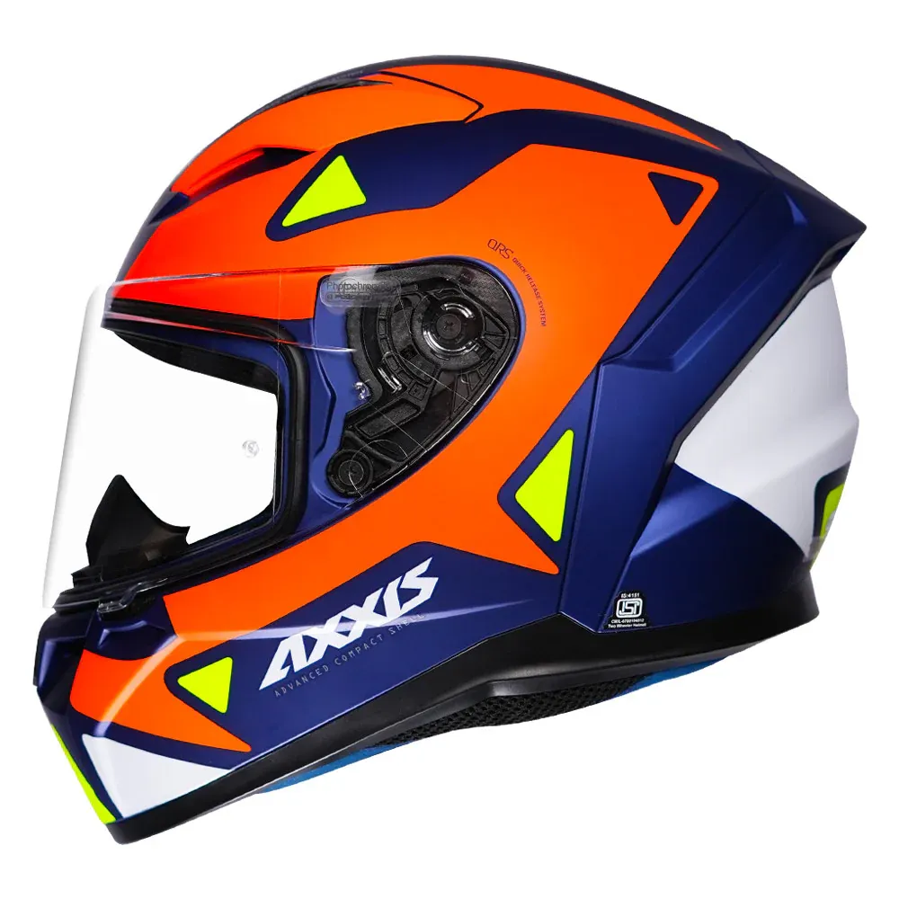 AXXIS Segment Seek D4 Fluor Orange Full Face Helmet