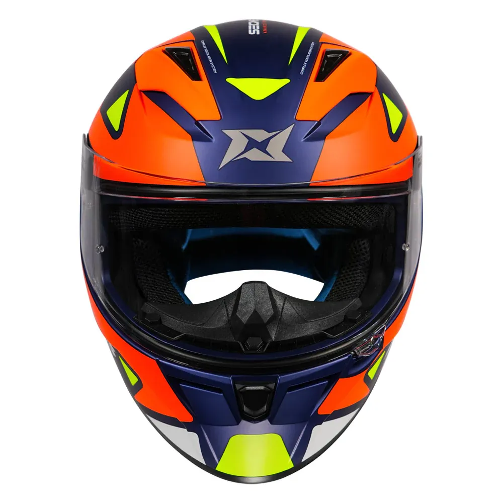 AXXIS Segment Seek D4 Fluor Orange Full Face Helmet