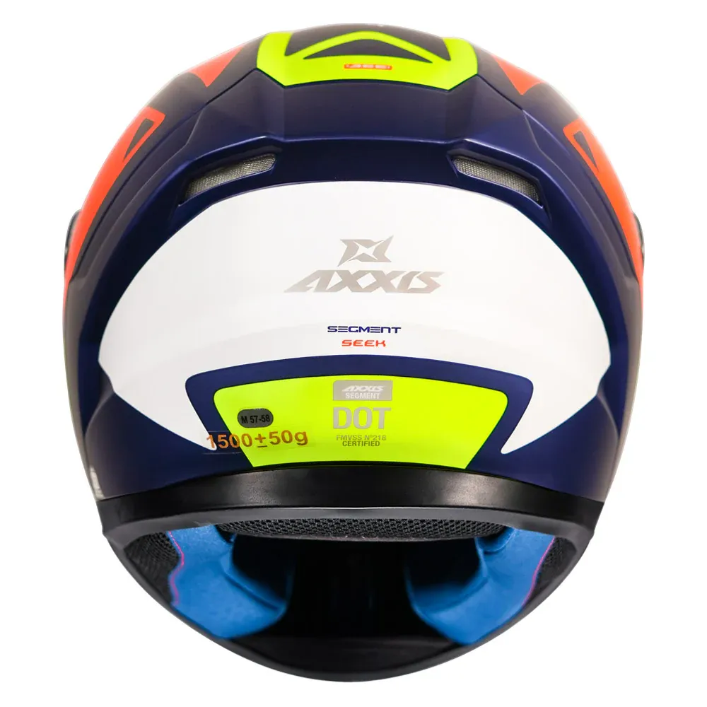AXXIS Segment Seek D4 Fluor Orange Full Face Helmet