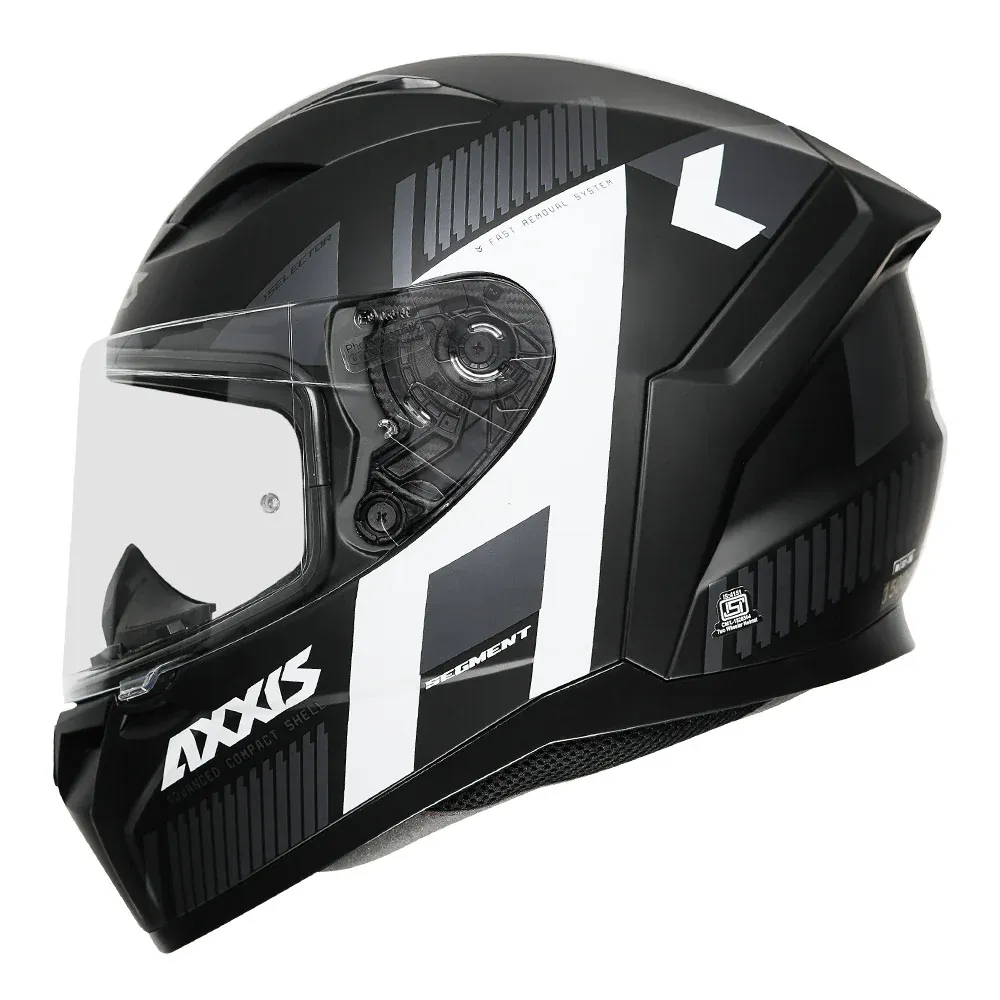 AXXIS Segment Selector Matt Gray Full Face Helmet
