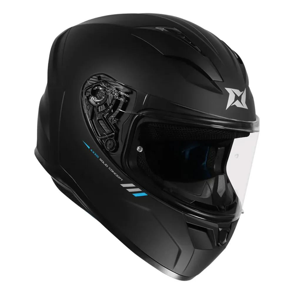 AXXIS Segment Solid Matt Black Full Face Helmet