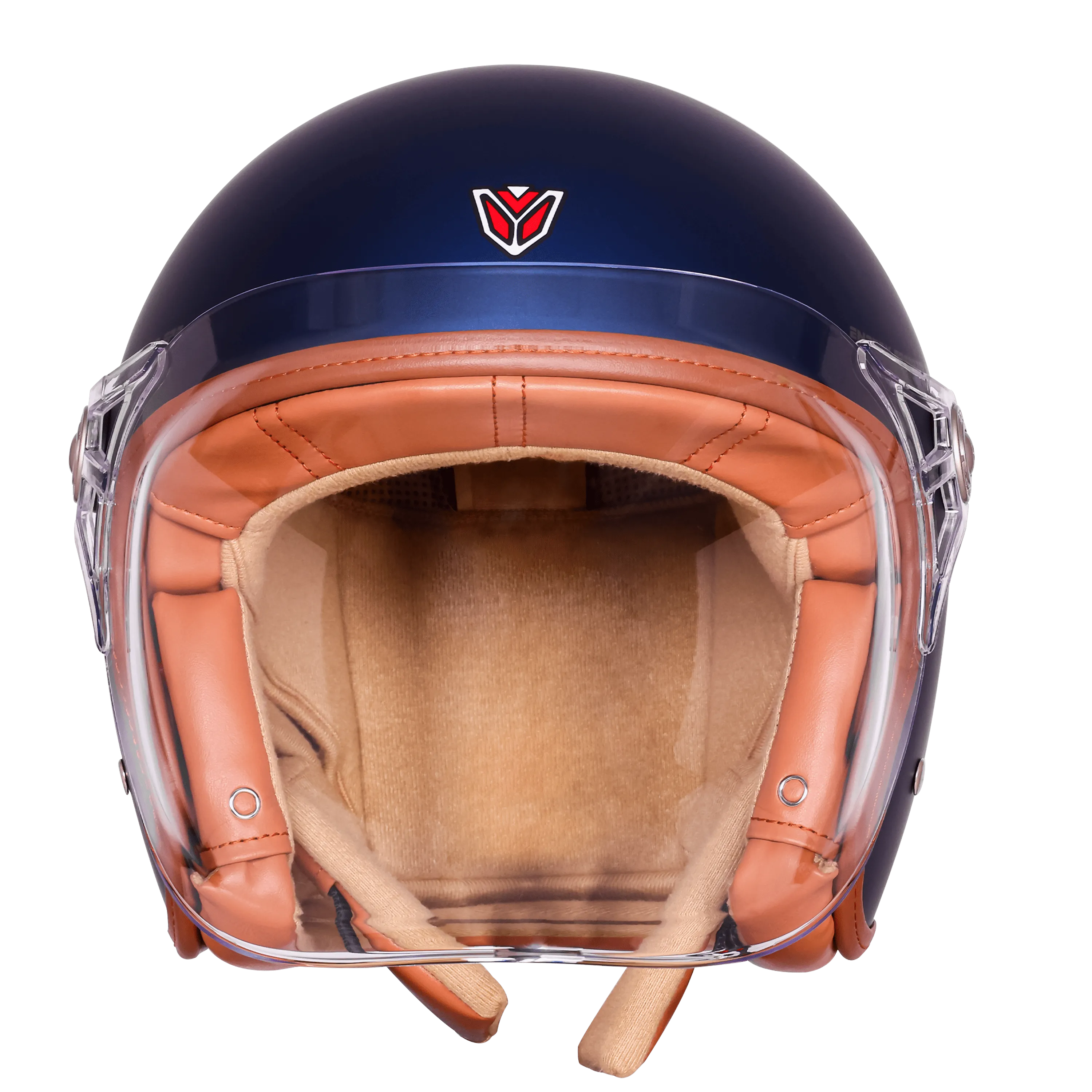 Ignyte Ign 58 Armada Blue Light Orange Half Face Helmet