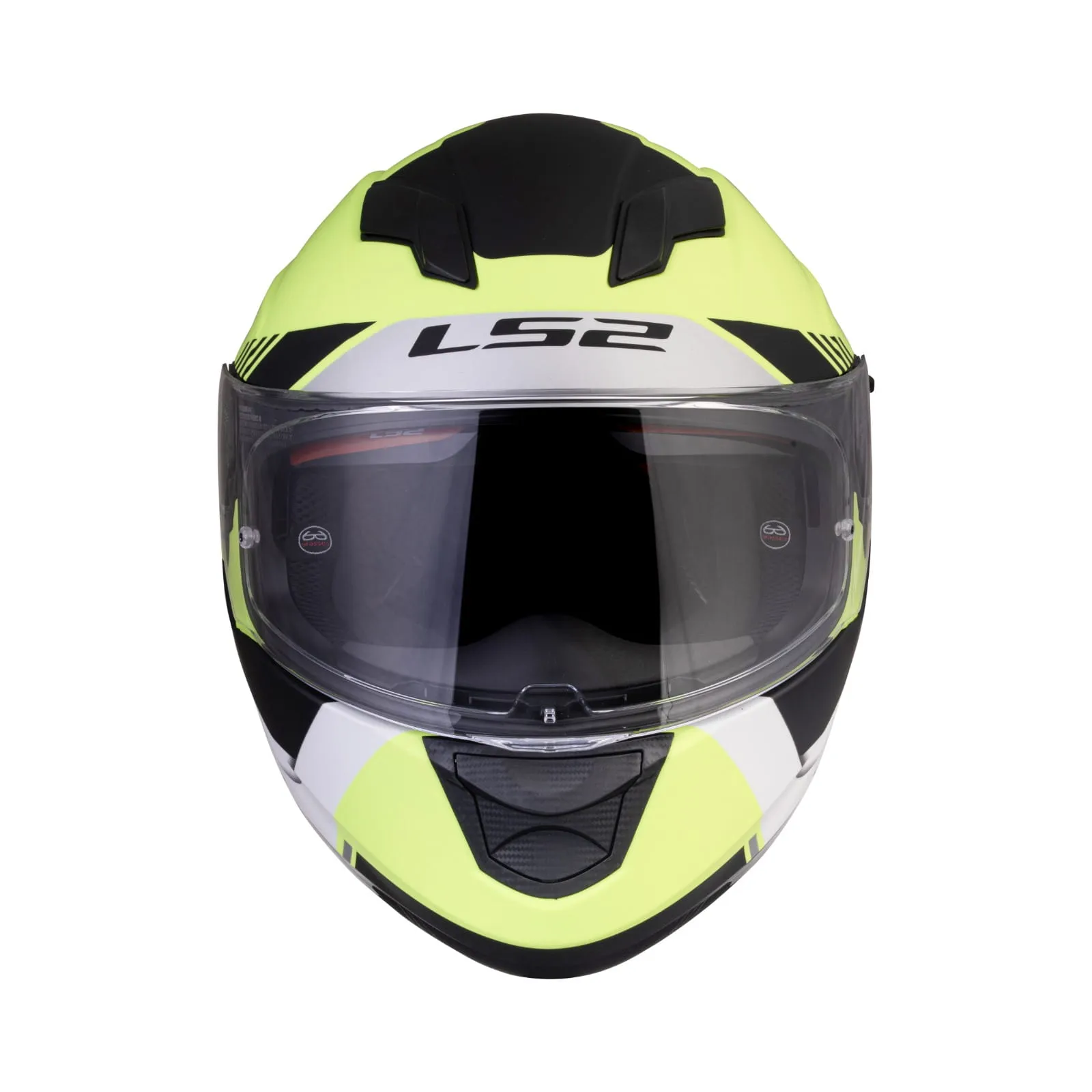 LS2 320 Stream Evo Xplor White Hiviz Yellow Full Face Helmet