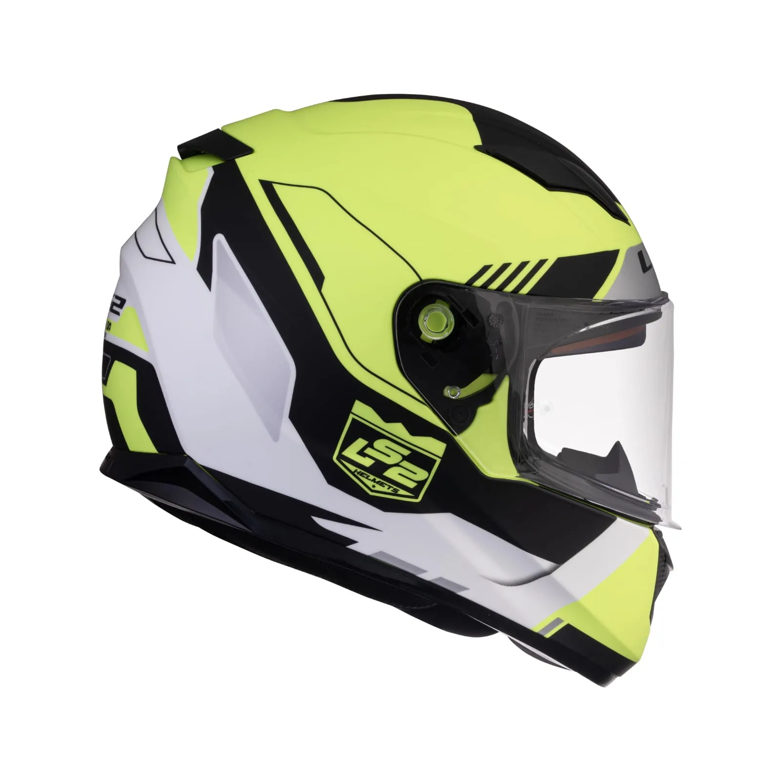 LS2 320 Stream Evo Xplor White Hiviz Yellow Full Face Helmet