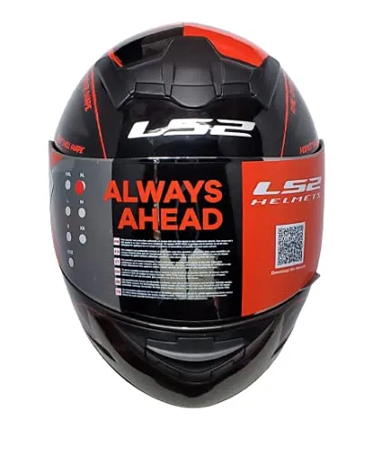 LS2 352 Brush Black Red Full Face Helmet
