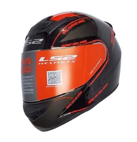LS2 352 Brush Black Red Full Face Helmet