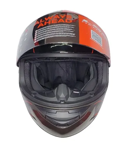 LS2 352 Brush Black Red Full Face Helmet
