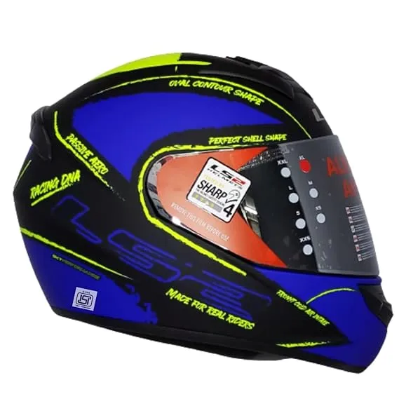 LS2 352 Brush Matt Black Yellow Full Face Helmet