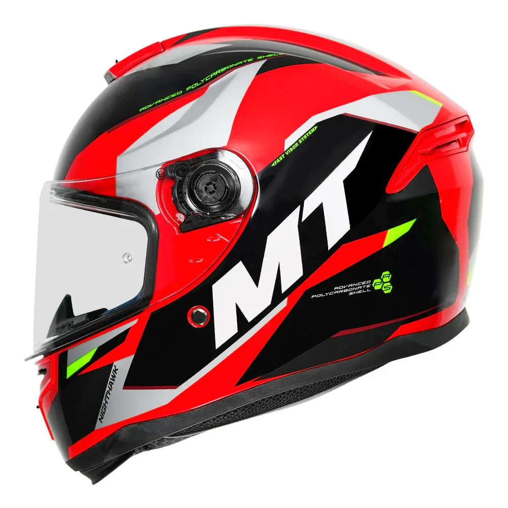 MT Helmets Mt Hummer B Nighthawk D5 Fl Red Full Face Helmet
