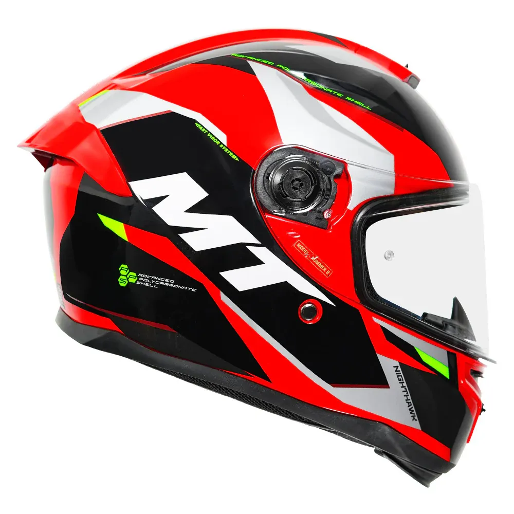 MT Helmets Mt Hummer B Nighthawk D5 Fl Red Full Face Helmet