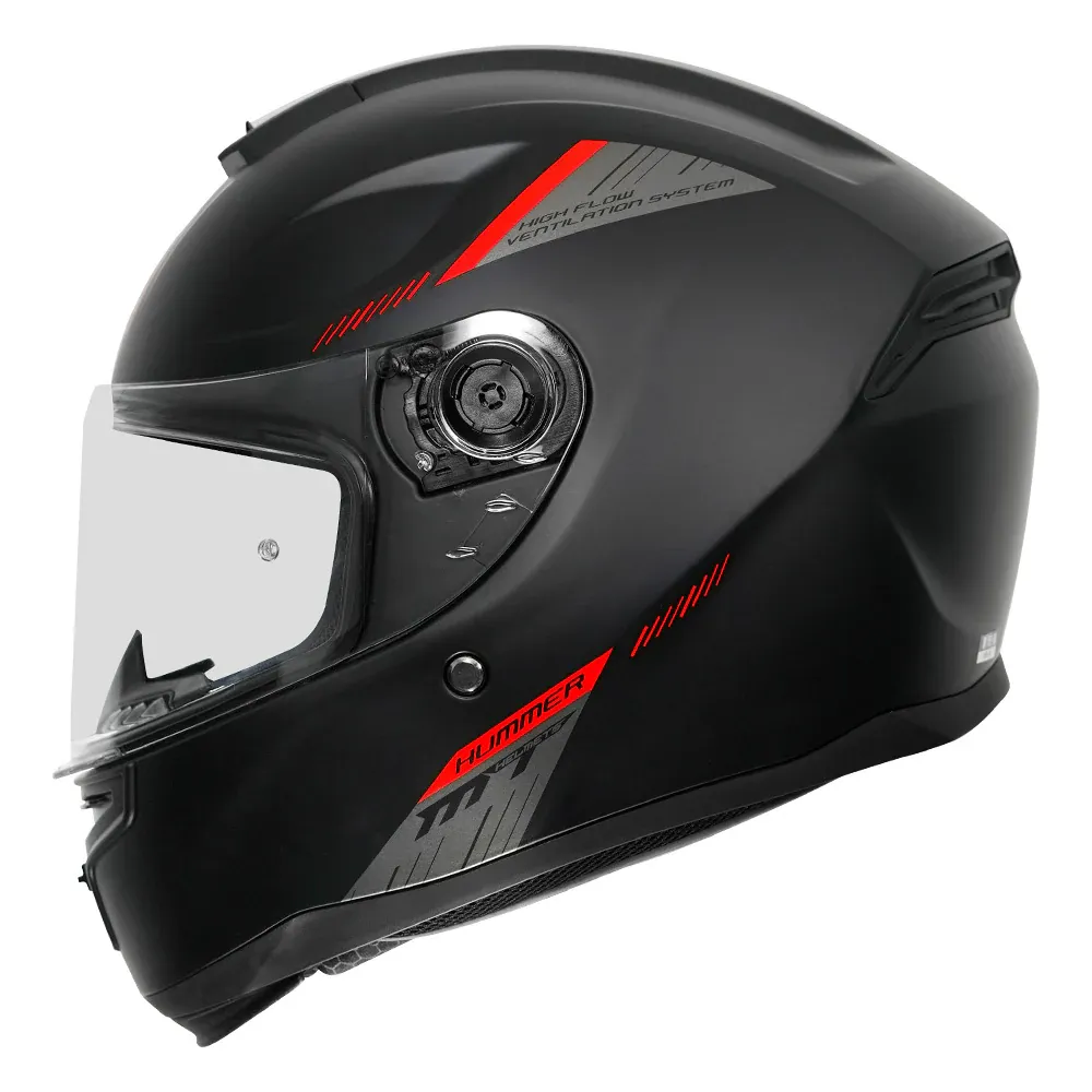 MT Helmets Mt Hummer B Soild A1 Matt Black Full Face Helmet
