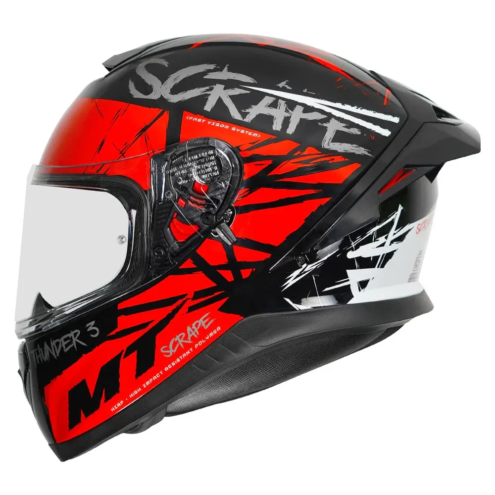 MT Helmets Mt Thunder 3 Pro Scrape B15 Red Full Face Helmet