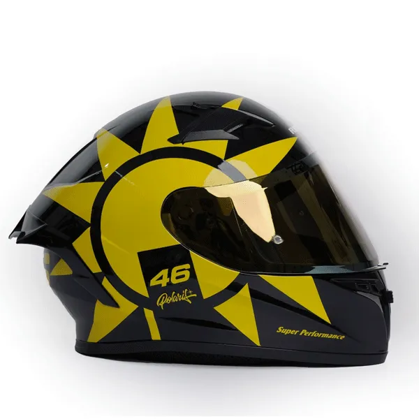 RIDEX Polaris Milkyway Glossy Black Yellow 46 Full Face Helmet