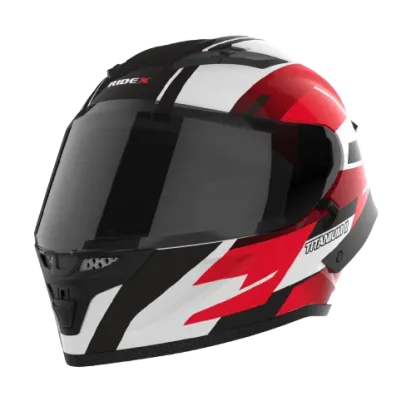 RIDEX Titanium White Hawk Glossy Full Face Helmet