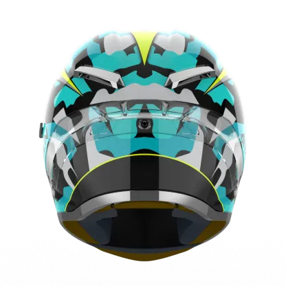 RIDEX Titanium Anzen Glossy Blue Full Face Helmet