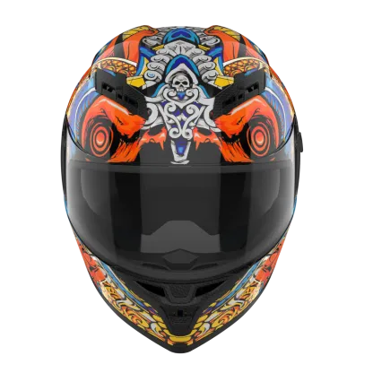 RIDEX Titanium Diabo Glossy Red Full Face Helmet