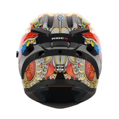 RIDEX Titanium Diabo Glossy Red Full Face Helmet