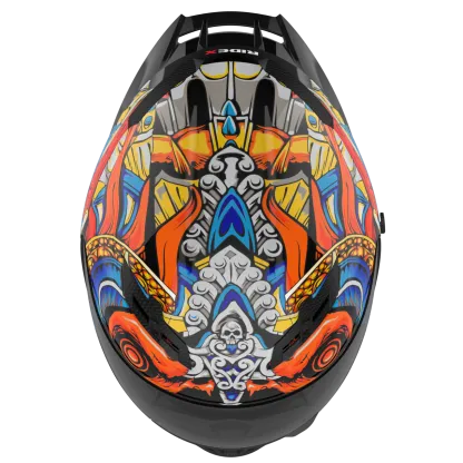 RIDEX Titanium Diabo Glossy Red Full Face Helmet